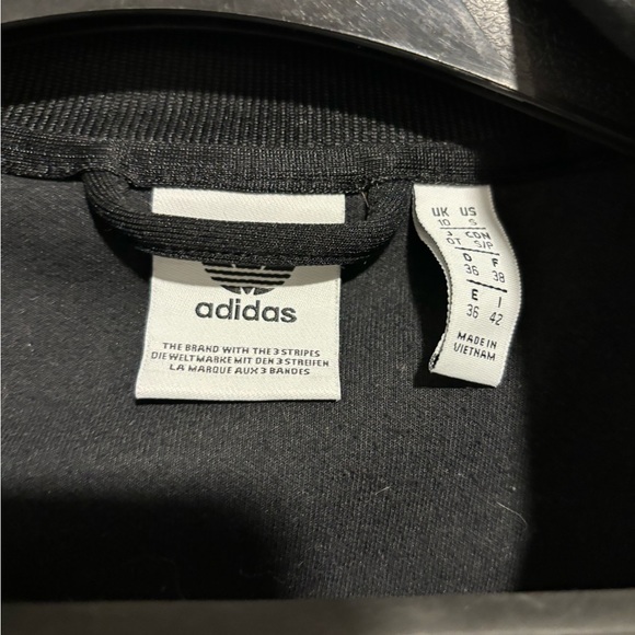 Adidas zip up Superstar Track Top black white zip up sweater jacket size small - Picture 3 of 4